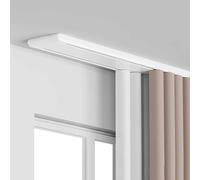 Aluminum Curtain Track System Double Row Ceiling-Mounted Curtain Rail 4.2m (13.8ft) White Drapery Rod for Smooth Sliding Ideal for Home and Office Use