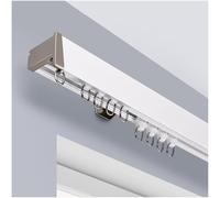 Aluminum Curtain Track Wall/Ceiling Mount, Blackout Silent Curtain Rail for Room Divider Living Room Bedroom(White Wall,100cm/3.3ft)