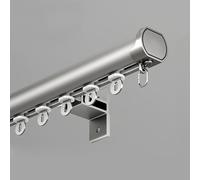 Aluminum Curtain Track - Wall-Mounted Curtain Rail Kit with Rollers for Drapes, Ideal for Home & Office, 19.7FT (600CM), Gray Color