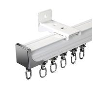 Aluminum Curtain Track White 1Layer 70600cm Ceiling/Wall Mount Perfect for Bay Windows Room Dividers Doorways Easy Install 4.6m (15.1ft)