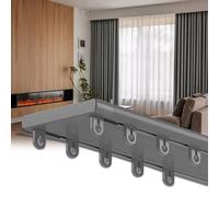 Aluminum Curtain Tracked Drapery Rail with Eyelets for Living Room Kitchen & BedroomSilver 4. (14.1ft)