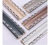 Aluminum Curtain Tracks 2-Way Ceiling Mount 1.0m-4.20m Smooth Running Silent Rollers Ideal for Bedrooms Bay Windows and Curtains (White 2.6m)