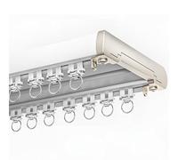 Aluminum Curtain Tracks Set with Accessories & Rollers, 5m Length, Predrilled for Home Office, Living Room, Bathroom, Room Divider, 2 Pieces