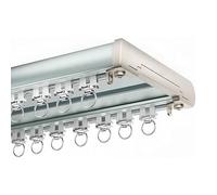 Aluminum Curtain Tracks Set with Accessories & Rollers, 5m Length, Predrilled for Home Office, Living Room, Bathroom, Room Divider, 2 Pieces