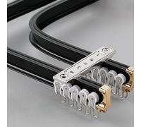 Aluminum Curved Curtain Track 600cm Flexible Ceiling Rod Customizable Length Drapery Rail for Living Room & Bedroom Versatile Double Curtain System
