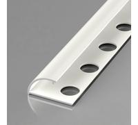 Aluminum Curved Tile Trim Edging Strip - 100cm, 2pcs Waterproof End C, Perfect for 10/12mm Wall Panels, Ideal Bathroom & Kitchen Decor, Modern Apricot Gray Design