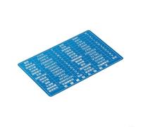 Aluminum CW Code Training Card for Morse Code Radio Transmission, Dual-Sided Reference Tool with Etched Letters, Portable 8.6x5.4 cm, Blue