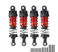 Aluminum Damper Shock Absorber 66mm 72mm For RC Car 1/12 1/14 1/16 Tamiya WLtoys Kyosho(4P 66mm Red-Black)