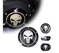 Aluminum Derby Cover Engine Timing Timer Cover with Timer Brake Cylinder Chain Inspection for Harley Davidson Sportster Iron XL883 1200 Forty Eight Seventy Two 48 72 Nightster Roadster 4Pcs