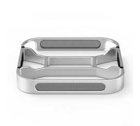 Aluminum Desktop Stand, Dustproof Cooling Desktop Stand With Dust Filter Heat Dissipation Bracket Enhanced Ventilation Base, Silver