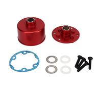 Aluminum Diff Case, Metal Differential Set for ARRMA 3S 4S 1/10 RC Car | Aluminum alloy housing red finish front rear replacement easy install disassembly RC hobby upgrade parts stable structure