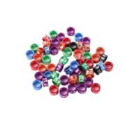 Aluminum Digital Bird Foot Rings ，for Pigeon Parrot Racing Birds,Inner Diameter 4mm 4.7mm,Random Number Mixed Color 40Pcs Per Pack(40Pcs ID 4.7mm Closed loop)