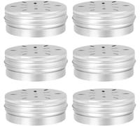 Aluminum Dog Scent Work Containers 6pcs 80ml with Threaded Lid for Nosework Training & Detection