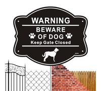 Aluminum Dog Sign - 10x8 Inch Rustproof Metal Plate, Fence Warning Mark, Garden Decoration Accessory | Outdoor Property Patio Garden Lawn Backyard Pathway Park Halloween Home Safety