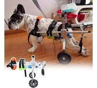 Aluminum Dog Wheelchair for Disabled Pets, 2-Wheel Support Cart for Small to Medium Dogs, Adjustable Mobility Aid for Enhanced Quality of Life