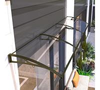Aluminum Door Awning Canopy - UV & Rain Protection Polycarbonate Cover for Front Entrance -Patio Awning White Weatherproof Design Ideal for Door & Window