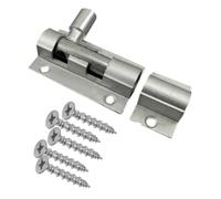 Aluminum Door Bolts Barrel Side Lock 38mm 1.5 Inch Door Latch with Screws Tower Bolt Locks for Bedroom Bathroom Toilet Shed Gate Cupboards and Cabinets Pack of 1.