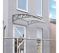 Aluminum Door Canopy Awning Outdoor Veranda Sunshade for Door or Window Weather-Resistant Shelter Various (100 x 200 CM)