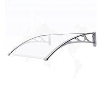 Aluminum Door Canopy Awning -Polycarbonate Roof Cover for Entryway Protection - 60x90cm Brown Outdoor Shelter for Doors - Weather-Resistant Marquise.