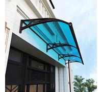 Aluminum Door Canopy with Large Sink Polycarbonate Archway Awning Double Drainage Ideal for Balcony Eaves Garden - Rain and Snow Protection