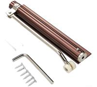 Aluminum Door Closer with Silent Buffer Design, Adjustable Tension Feature, and 150 Degree Open Angle Suitable for Various Household Door Types (Matte Antique Red)