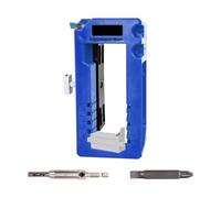 Aluminum Door Hinge Template Kit, Precision Router Jig for 2-1/2" to 5" Mortises on 1-3/4" Doors, with Drill Bits and Screwdriver