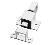 Aluminum Door Latch Spring-Loaded Security Lock, Self-Closing Bolt Hardware, With Adjustable Spacers Automatic Deadbolt, For Home Window Door(Grey)