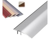 Aluminum Doorway Transition Strip4.2cm Ramp for Wheelchair Access & Threshold Reduction 7cm Wide Edge Trim for Tile & Laminate Flooring Silver White Finish