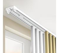 Aluminum Double ain Track System500cm Ceiling Mounted Sliding Rails for Drapes NoiseFree for Bedrooms Living Rooms & Hotel PartitsColor A