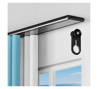 Aluminum Double ain Track with Hook Room Divider/Drapes/ain Ceiling Track Rail Double Row ains Sliding Trac for Living Room Bedroom Hospital(Black2.(7.5ft))