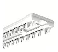 Aluminum Double ain TrackNoiseFree Ceiling & Wall Mount Rail for Home Bedroom Living Room Hotel250cm Color A& Easy Install