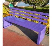 Aluminum Double Bench for 2 People HeavyDuty Metal Frame Outdoor Garden Seat Purple Entryway Furniture 100x40x45cm (39.4x15.7x17.7in)