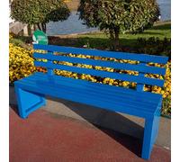 Aluminum Double Bench for Two HeavyDuty Steel Frame Outdoor Garden Seating 150x40x45cm (59.1x15.7x17.7in) Ideal for EntrywaysBlue