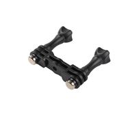 Aluminum Double Cold Shoe Mount Bracket Twin Cold Shoe Mount Adapter for 13/12/11/10/9/8/7/6/5/4 Action Camera Twin Adapter