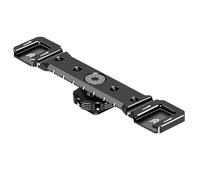 Aluminum Double Cold Shoe Mount Extension Rod For DSLR Camera Cage Tripod Microphone Video Light Holder Monitors Stand Double Head Hot Shoe Extension Bracket