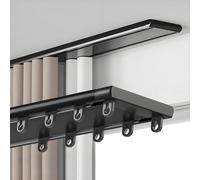 Aluminum Double Curtain Track Ceiling Mount Complete Set for Room Divider Sturdy Double Row Curtain Rod Various Lengths (1.06.0m) Black (1.70m)
