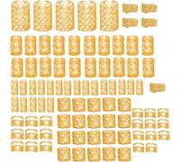 Aluminum Dread Locks, 90 Pcs Aluminum Dreadlocks, Metal Cuffs, Dreadlocks Accessories, Dreadlocks Woven Hair Accessories (Gold)
