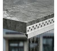 Aluminum Drip Edge Rain Diverter Beneath the Eaves, Exterior Walls Rainwater Drip Guard, Weatherproof Drip Line for Roof, Water Deflector Blocker(6m (20ft))