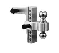 Aluminum Drop Trailer Hitch Heavy Duty Tow Trailer Hitch Interchangeable Ball Mount With 8-Inch Drop/Rise High Towing Capacity(Silver 6 Inch)