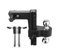 Aluminum Drop Trailer Hitch Heavy Duty Tow Trailer Hitch Interchangeable Ball Mount With 8-Inch Drop/Rise High Towing Capacity(Black 8 Inch)