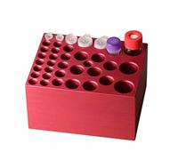 Aluminum Dry Bath Heating Block - 7.4 cm x 9.4 cm - Fits Major Dry Bath Heaters - Holds 0.2 mL, 0.6 mL, 1.5 mL, 2.0 mL, and 1-dram vials!