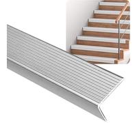 Aluminum Edging Protector 36'' 48" NonSlip Nosing Trim Strips Corner Guards for Safety 10 Pcs Silver L Molding Ed Protectors