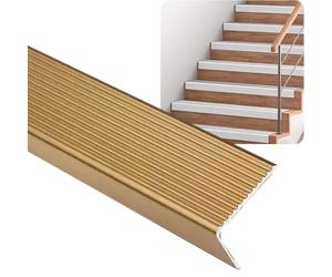 Aluminum Edging Protector 36''/48'' NonSlip Nosing Trim Strips Corner Guards Molding 10 Pcs Set for Safe Steps Ed Protector