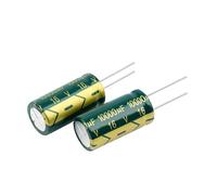 Aluminum Electrolytic Capacitor 16V 100UF 220UF 470UF 680UF 1000UF High Frequency Low Capacitors DIY 2000Hours BIANMTSW(16V3300UF 2PCS)