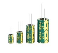 Aluminum electrolytic capacitor 25V 47UF 100UF 220UF 330UF 470UF 680UF high frequency low capacitor DIY 2000 hours long life(25V470UF 10PCS)