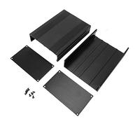 Aluminum Electronic Project Box, 82 x 145 x 200 mm Electronic DIY Circuit Board Protective Box Matte Black Split Type DIY Case for PCB Circuit Board Heat Dissipation Shielding