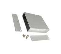 Aluminum Electronics Enclosure Silver Project Box with End Plates and Screws for Instrument Housing, Power Supply Box and LED Controller Use, 26 X 103 X 110 Mm