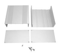 Aluminum Enclosure Case Silver, DIY Electronic Circuit Board Project Box, Split Design Aluminum Instrument Enclosure with Brushed Finish for PCB Housing and Heat