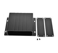 Aluminum Enclosure for PCB Projects, Electronic Instrument Case with Grooves, Die - Cast 6063 - T5 Aluminum Box, 31x130x100mm, Sandblasted Black Oxidation Finish for Circuit Board