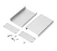 Aluminum Enclosure PCB Instrument Shell Electronic Cooling Box Silver 20x50x80mm Lightweight Durable Heat Dissipation for Electronics Projects